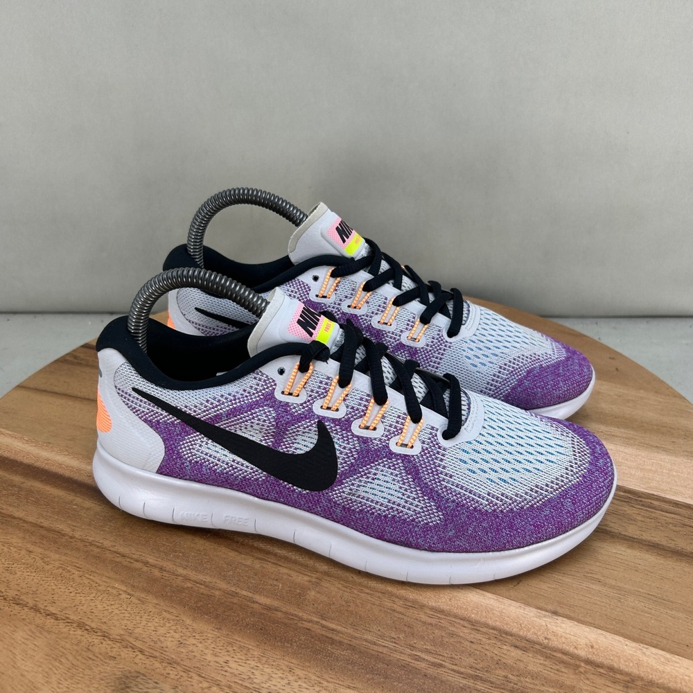 Nike Free RN 2017 Womens Running Shoes Purple White 880840-102 Size 7.5